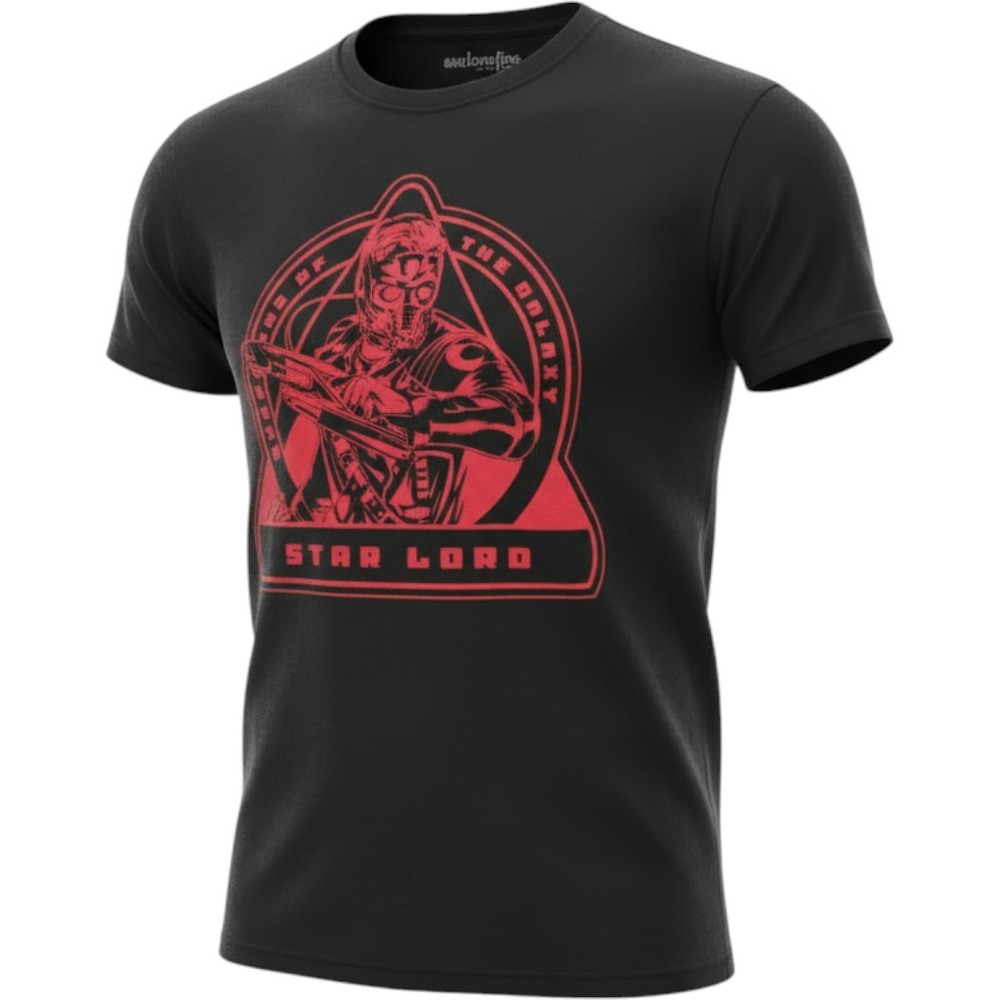 Marvel We Love Fine Guardians of the Galaxy Star Lord Graphic T-Shirt Black S